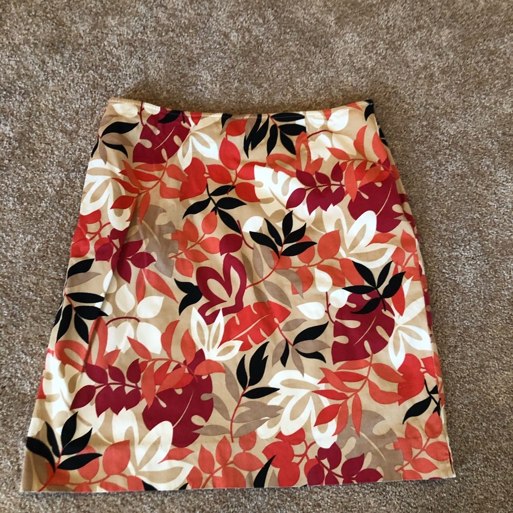 Rafaella skirt fall leaf print size 14